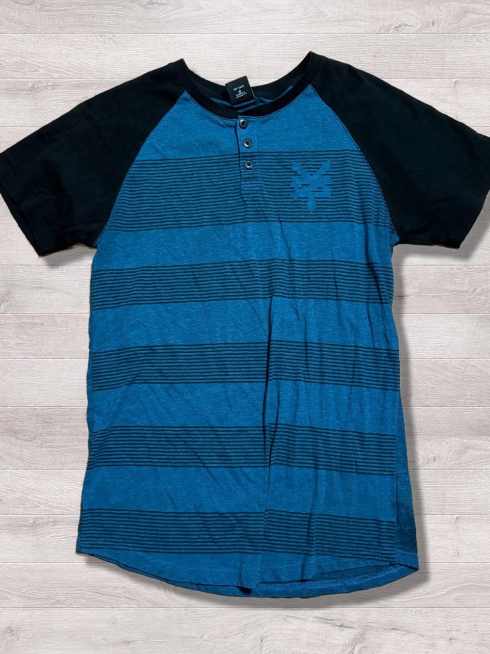 Zoo York Blue Shirt with Black Stripes Men's M Y2K 2000s Skater Grunge